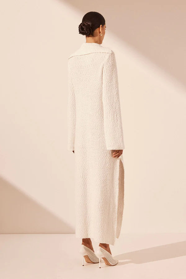 Vaiana Long Sleeve Polo Midi Dress