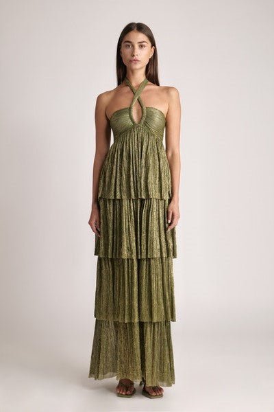 Tair Dress - Ray Lurex With Sprinkled Foil Maxi Dress In An Tair Dress - Ray Lurex With Sprinkled Foil Maxi Dress In An