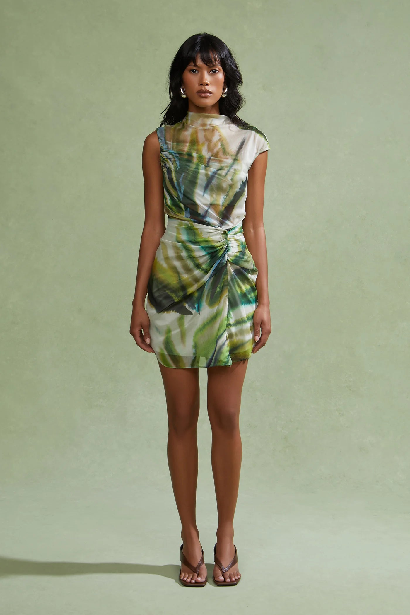 Amur Zuma Sheer Mini Dress