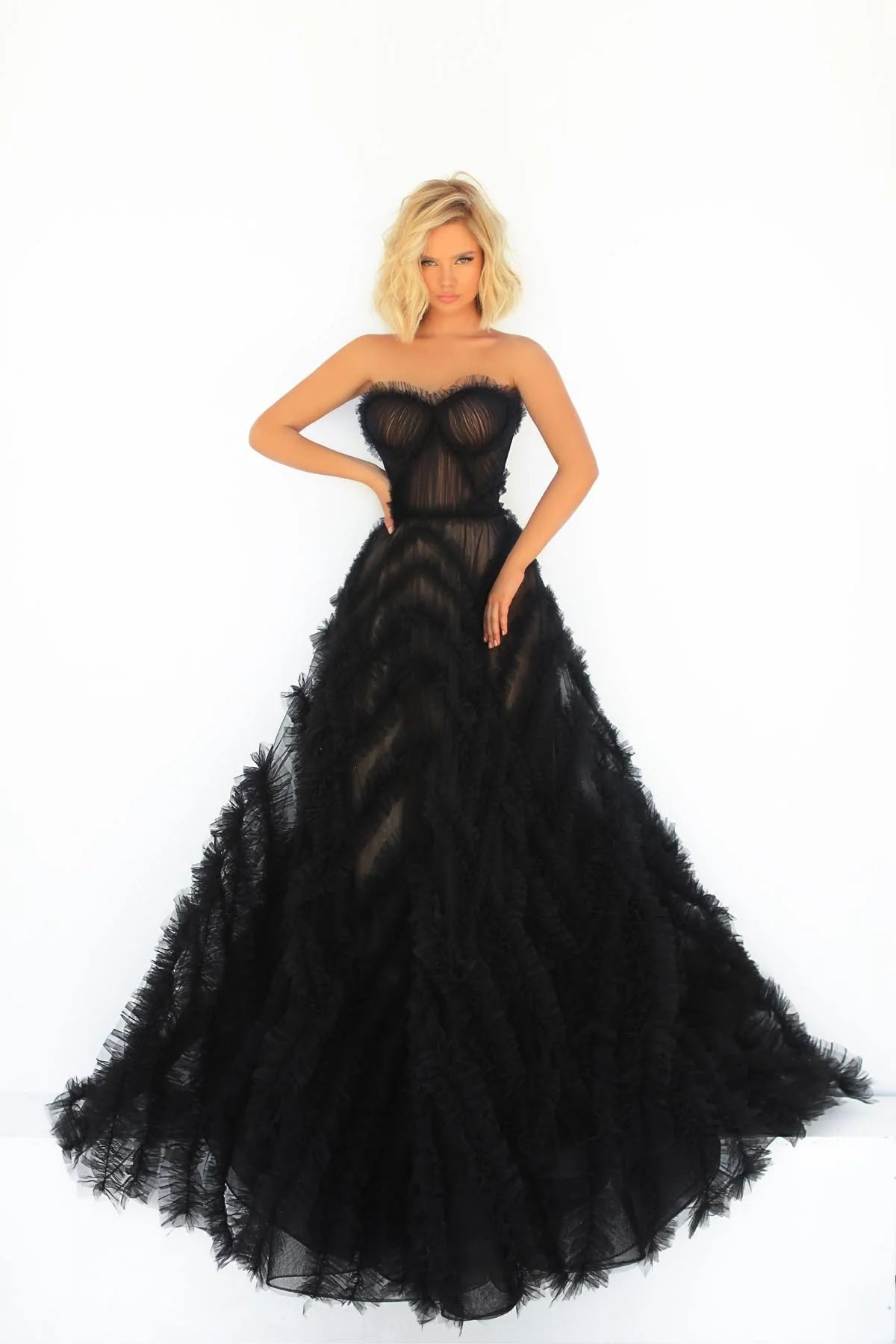Tarik Ediz Silva Gown Black / 6