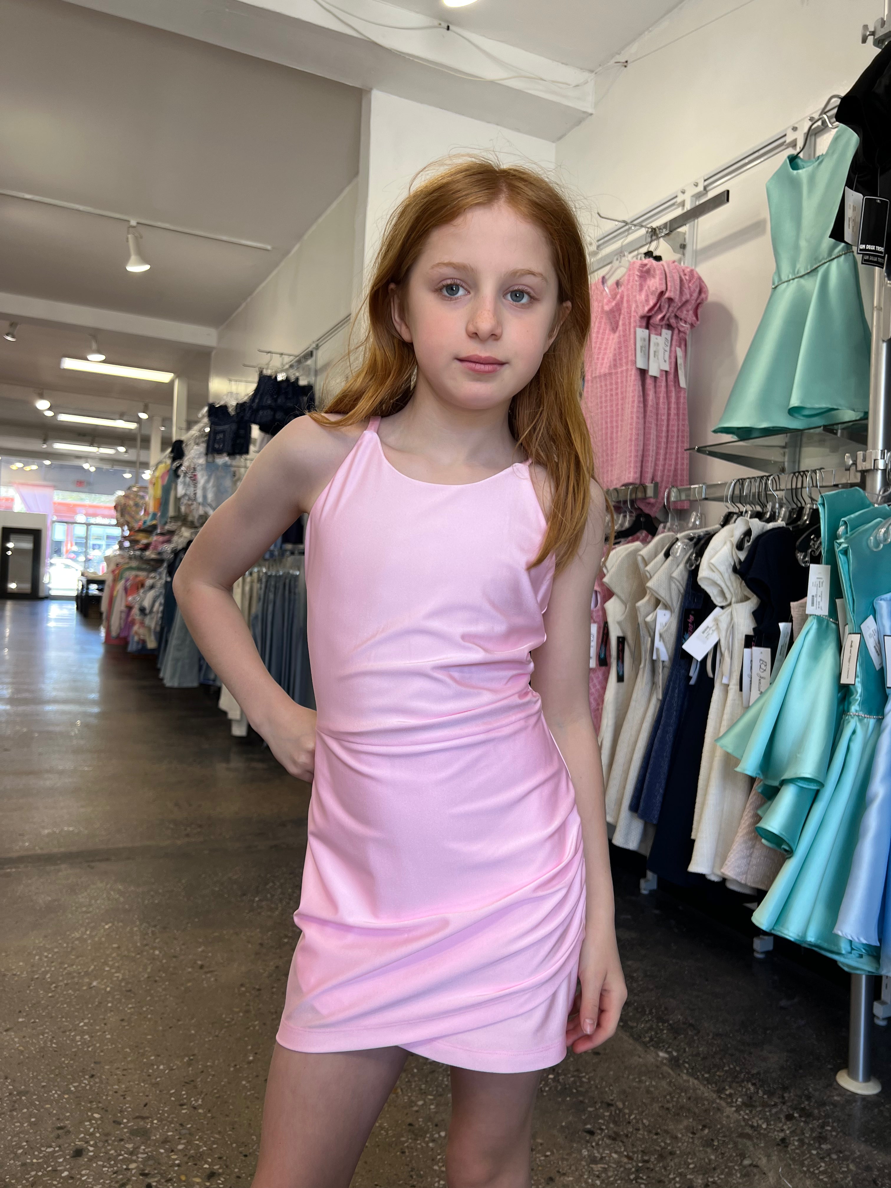 By Debra Halter Ruched Dress Light Pink / PT-2 By Debra Halter Ruched Dress Light Pink / PT-2