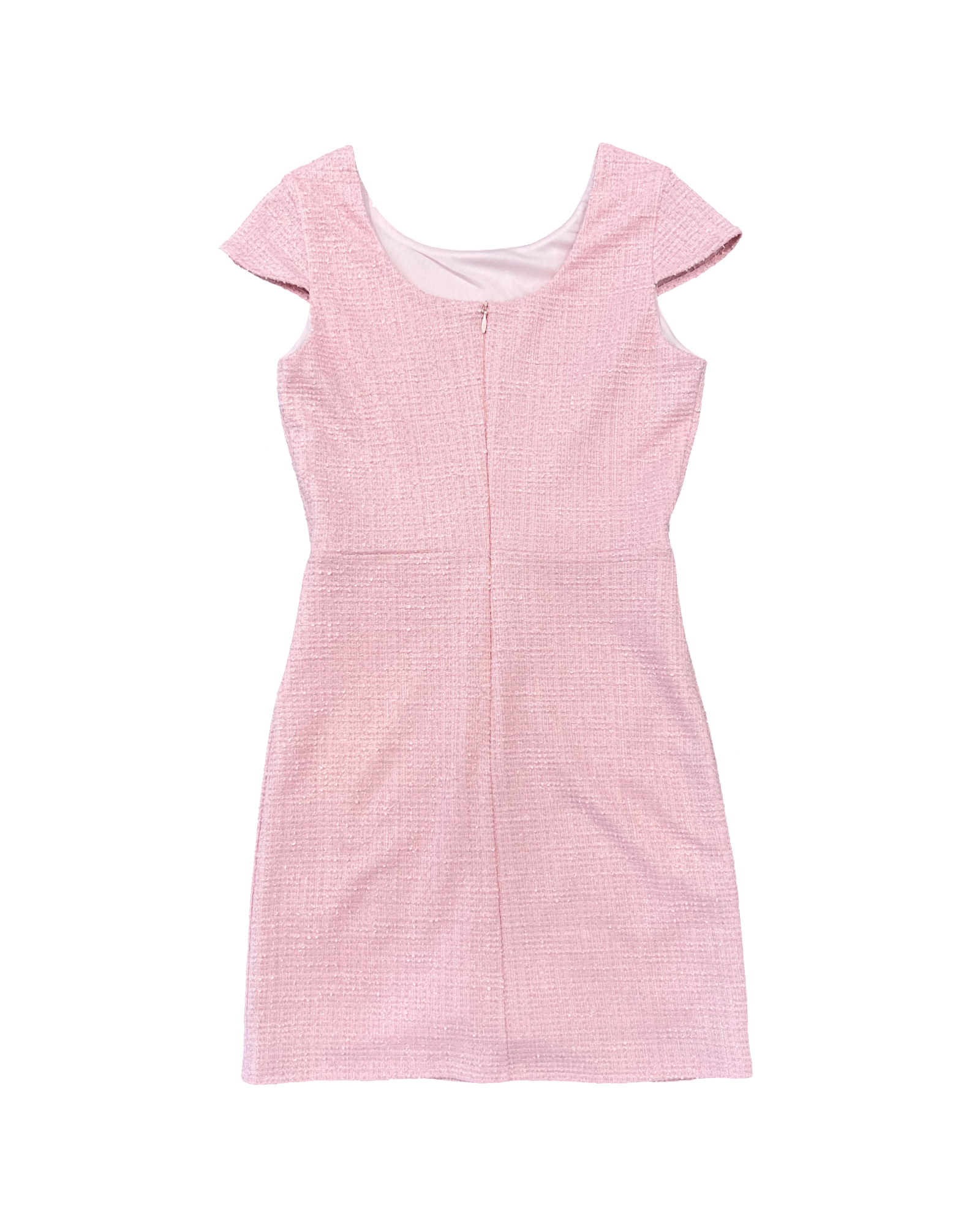 Girls & JR Pink Tweed Cap Sleeve Envelope Dress
