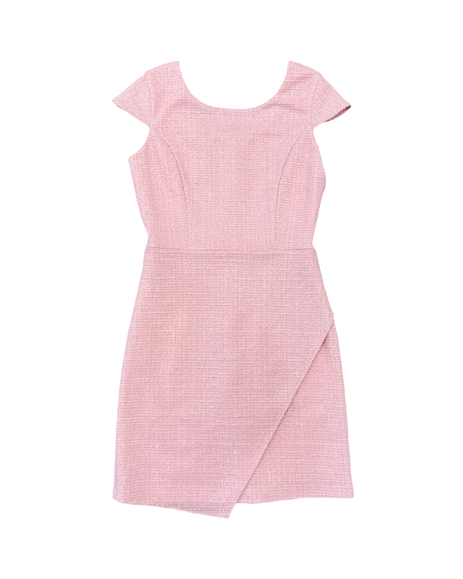 Girls & JR Pink Tweed Cap Sleeve Envelope Dress