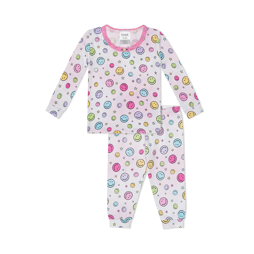 Girls Esme Girls Long Sleeve Pajama Set