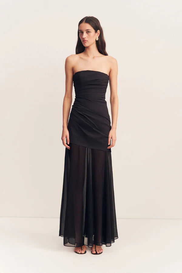 Blainey Strapless Draped Maxi