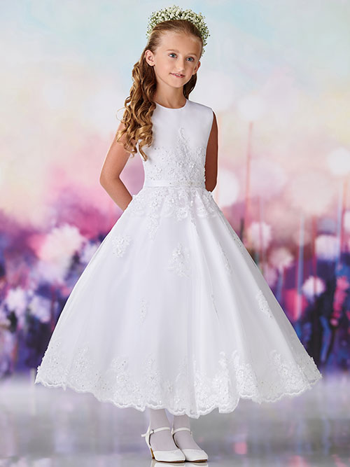 Joan Calabrese Communion Dress Style 119377 White / 8.5 Joan Calabrese Communion Dress Style 119377 White / 8.5