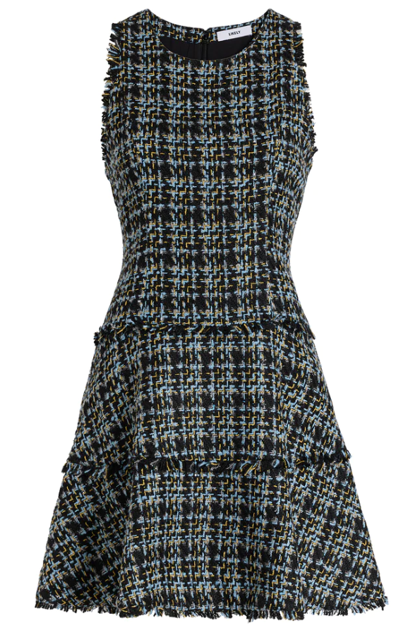 Likely NYC Black/Blue multi Tweed Jewel dress Likely NYC Black/Blue multi Tweed Jewel dress