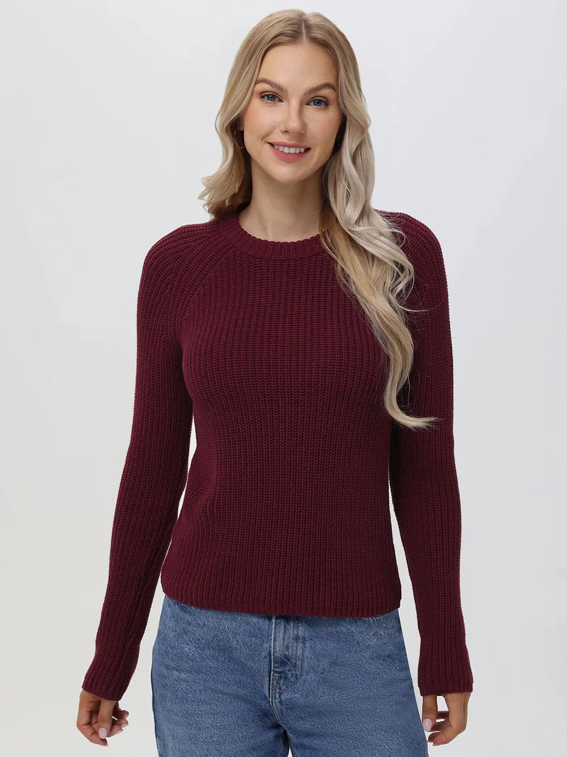 Jane Cotton Shaker Crewneck Sweater