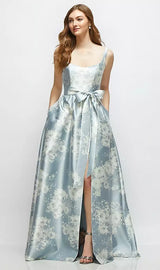 Floral Scoop-Neck Tank Bodice Maxi Dress