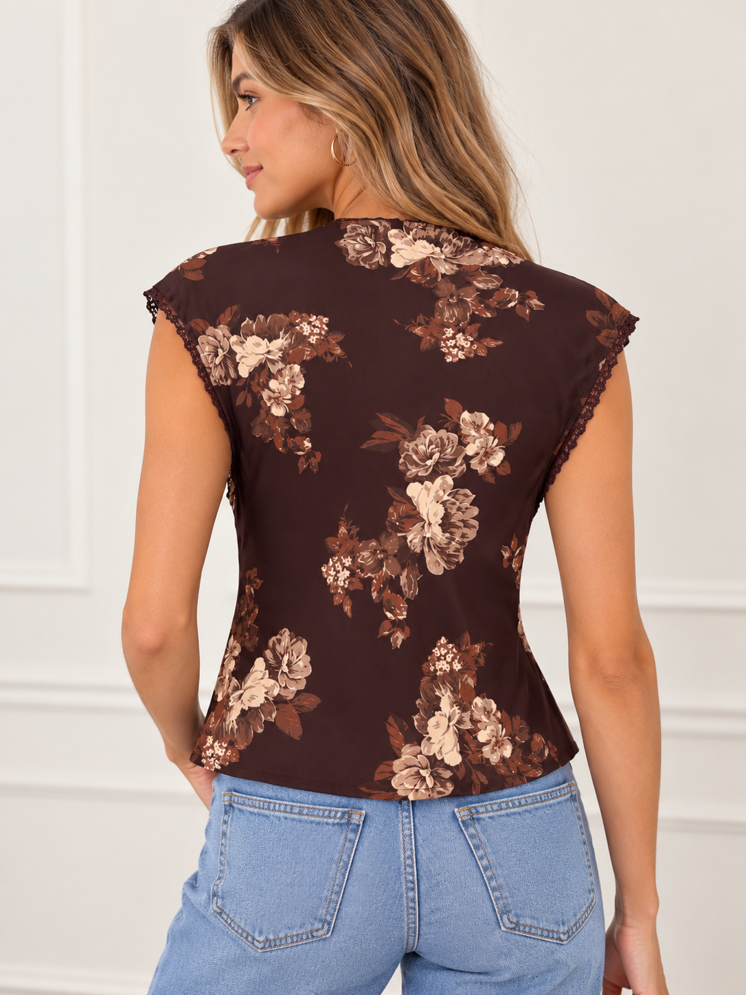 Floral Satin Tank