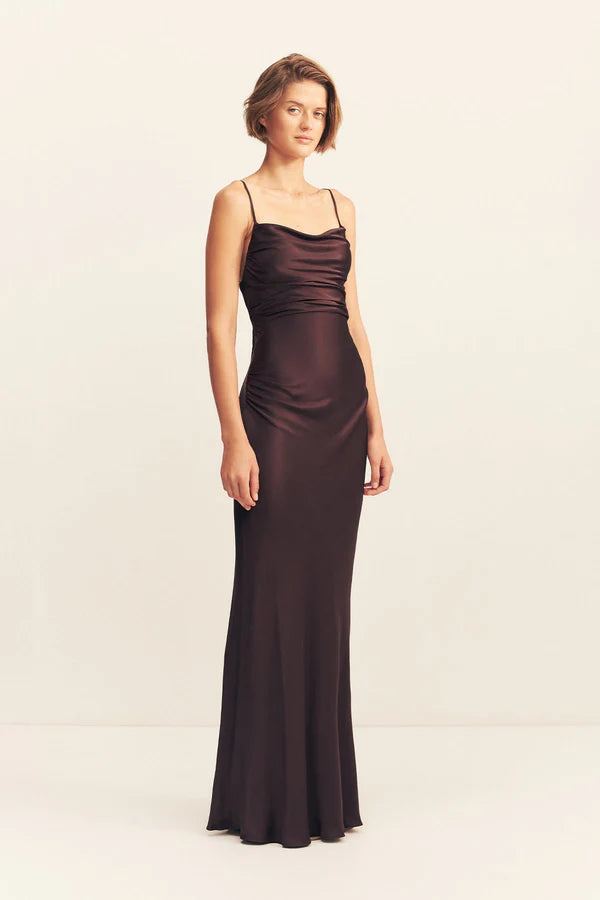 La Lune Lace Back Maxi Dress