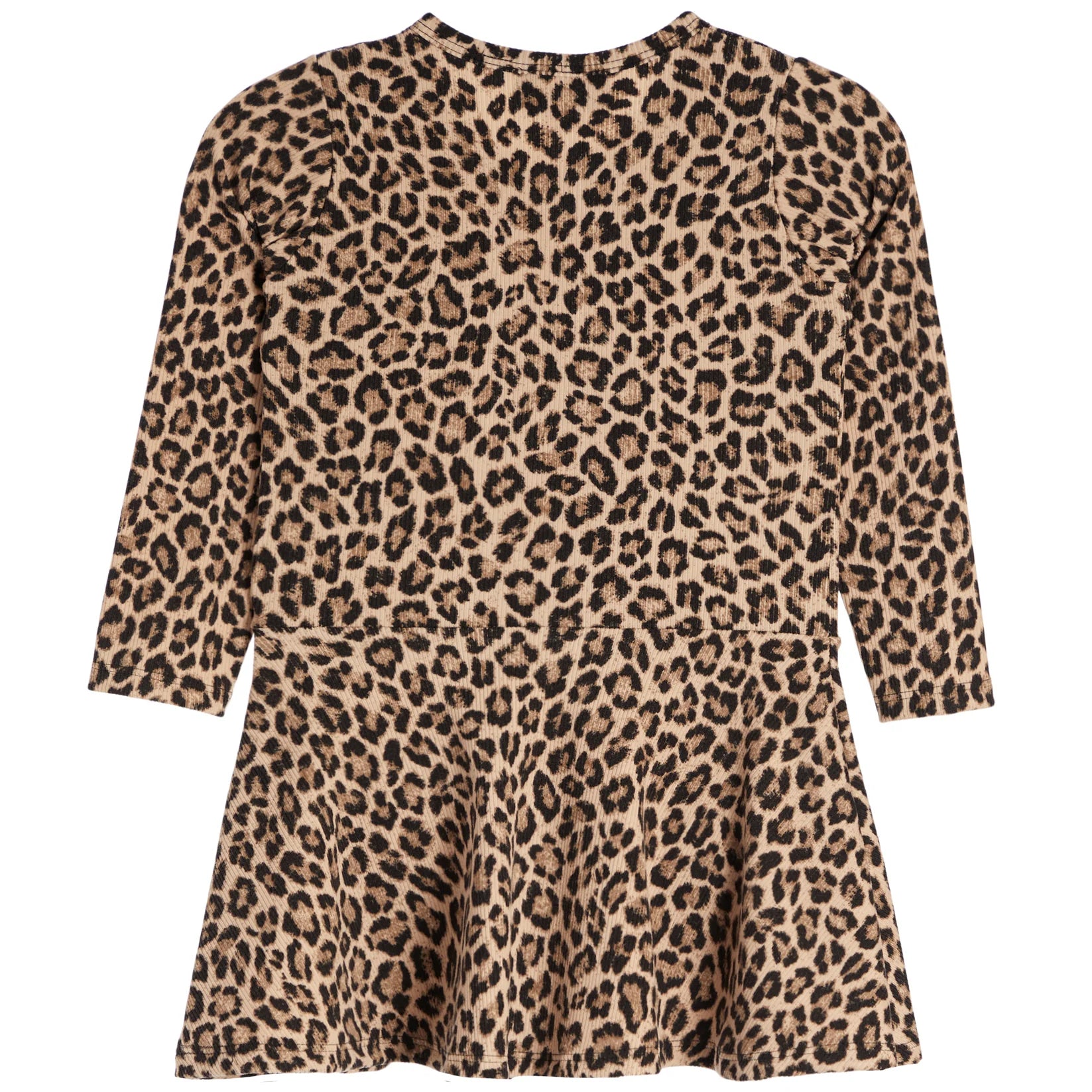 Girls Long Sleeve Leopard Dress