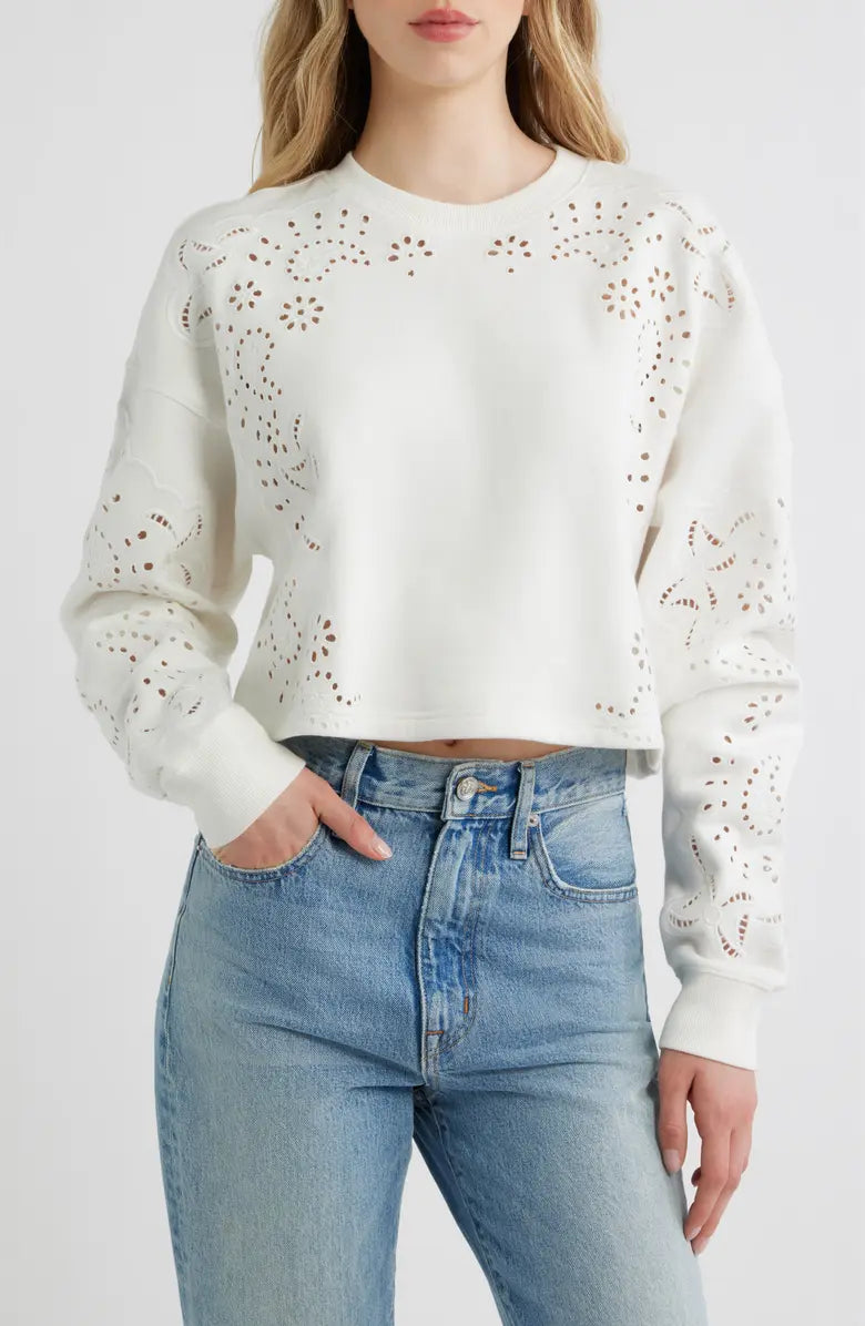 Lalo Eyelet Sweatshirt