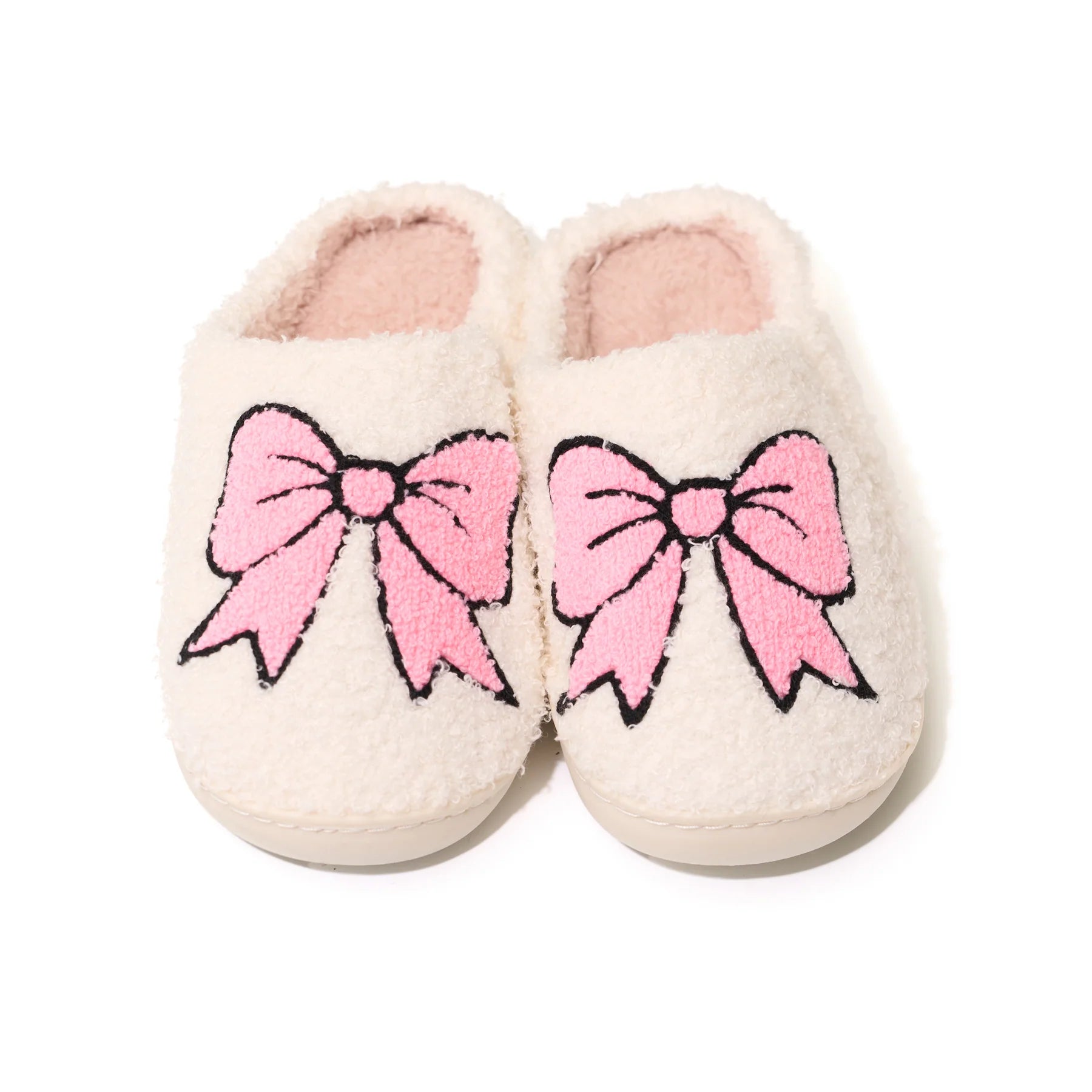 Bow Fuzzy Slippers