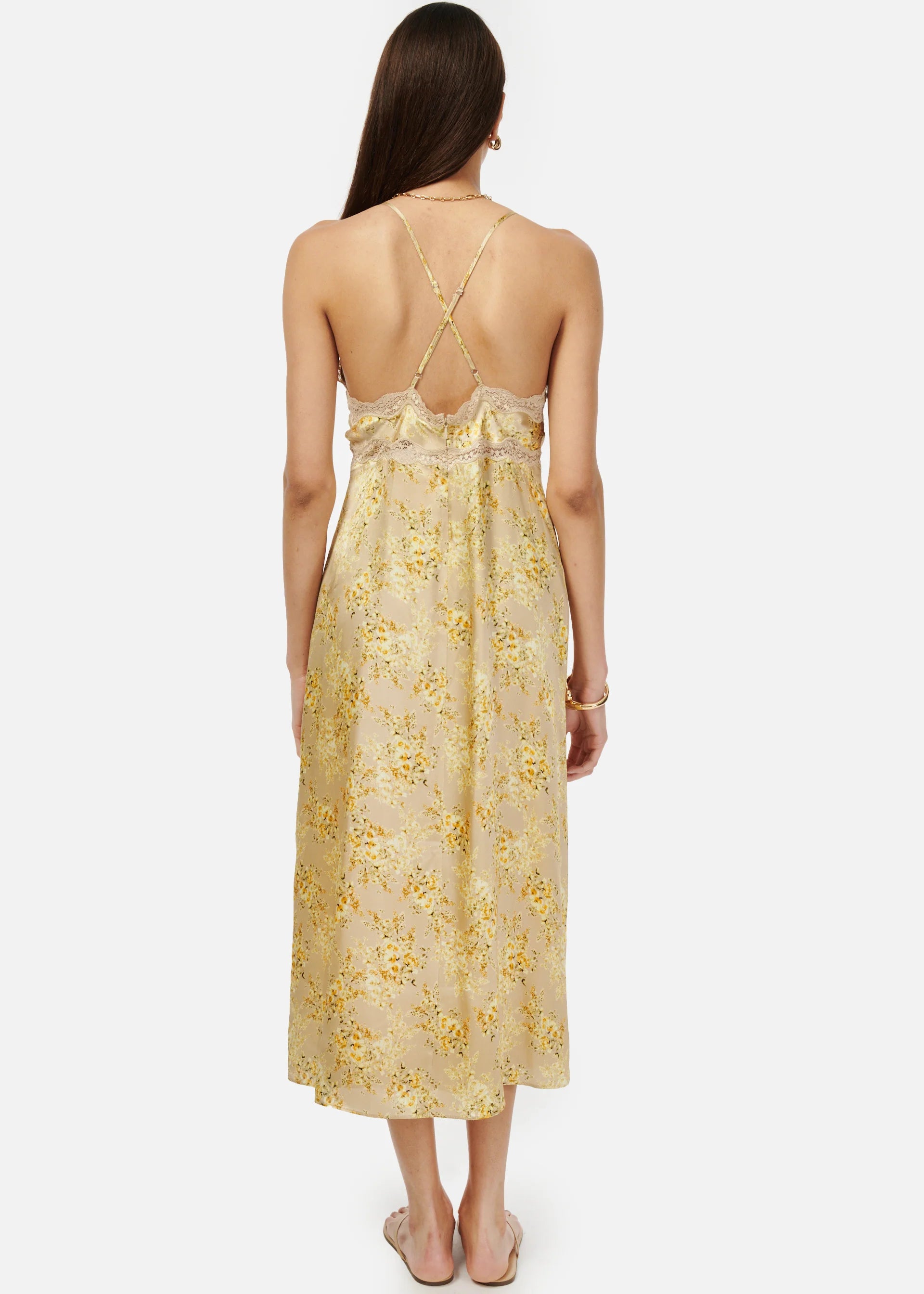Yellow Primavera Floral Roya Dress