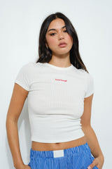 Pointelle Short Sleeve 'Sweet Enough' Tee