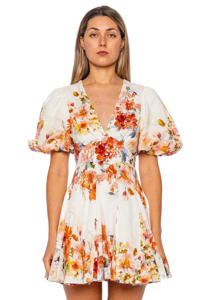 Saba Puff Sleeve Short Dress