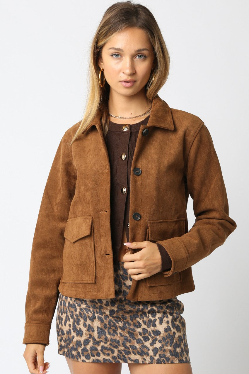 Vegan Suede Jacket