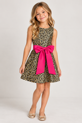 Girls Cheetah Twirl Dress
