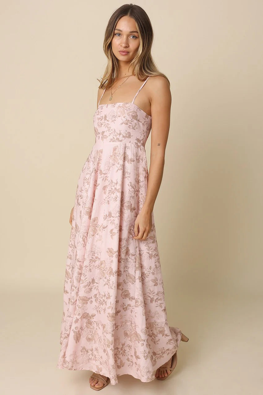 Blush Floral Maxi Dress