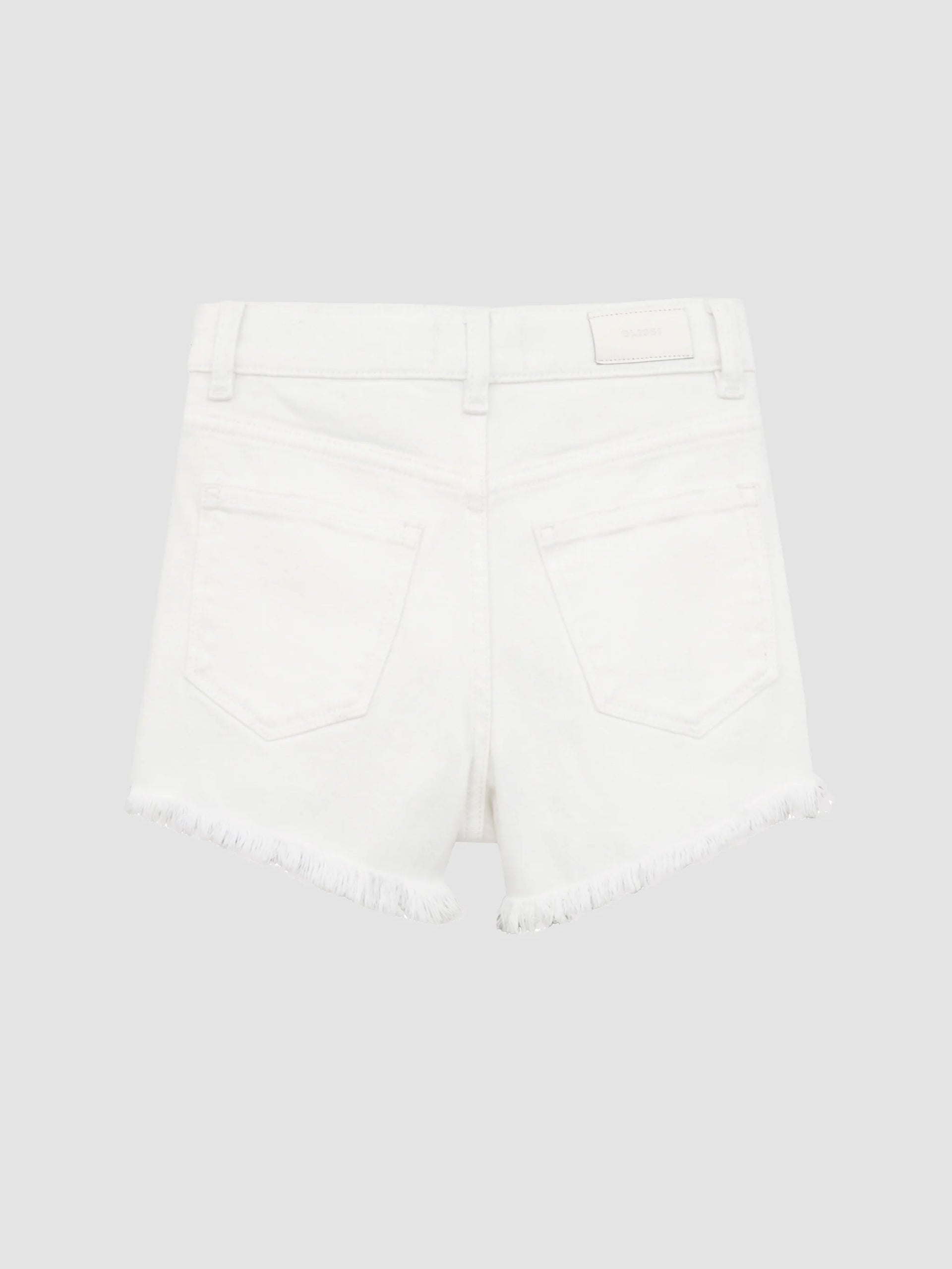 Lucy Shorts High Rise Cut Off - White Frayed