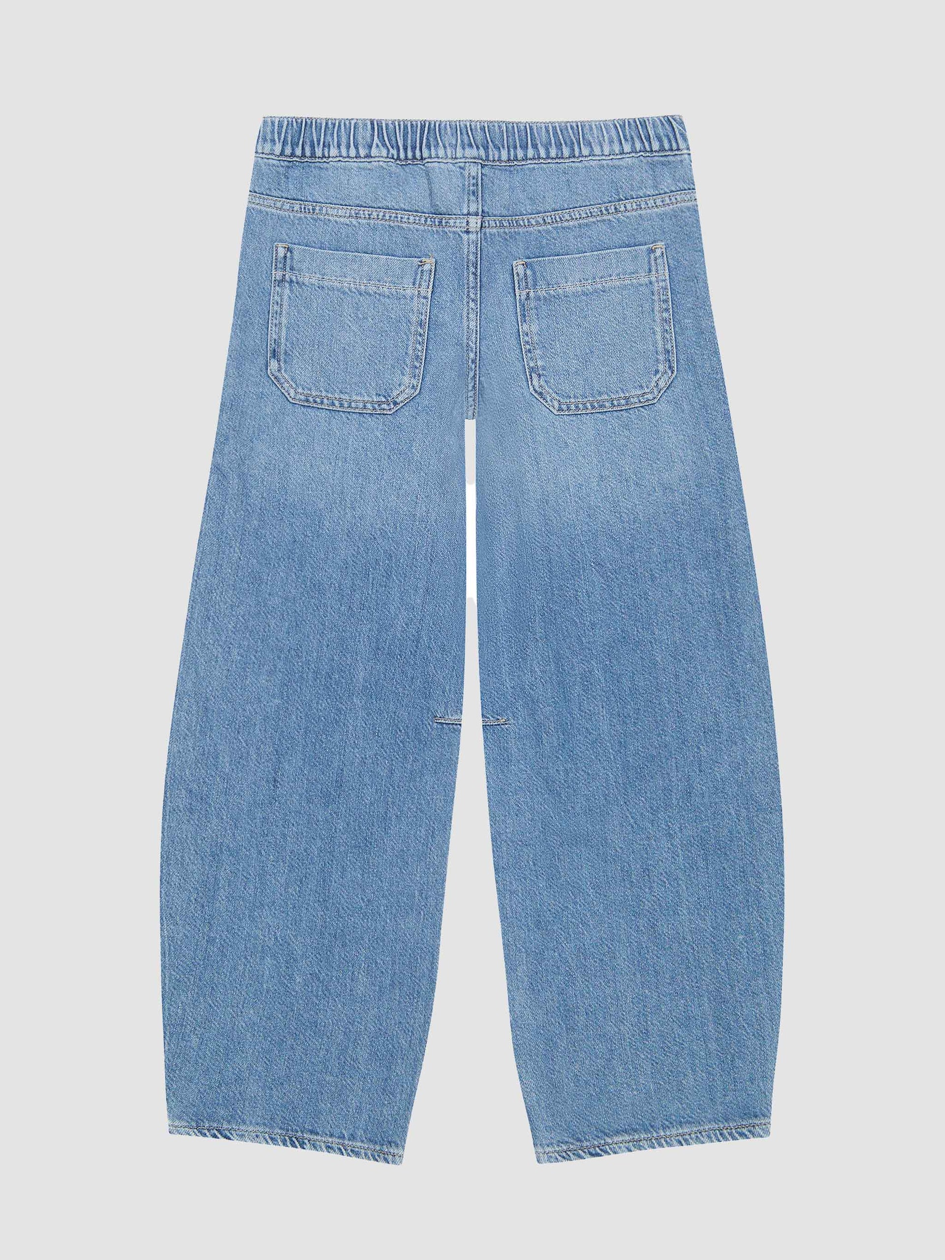 Girls Lilia Barrel Pull-On Jeans - Meadow Lake