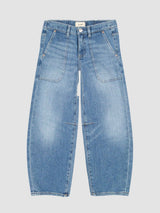 Girls Lilia Barrel Pull-On Jeans - Meadow Lake