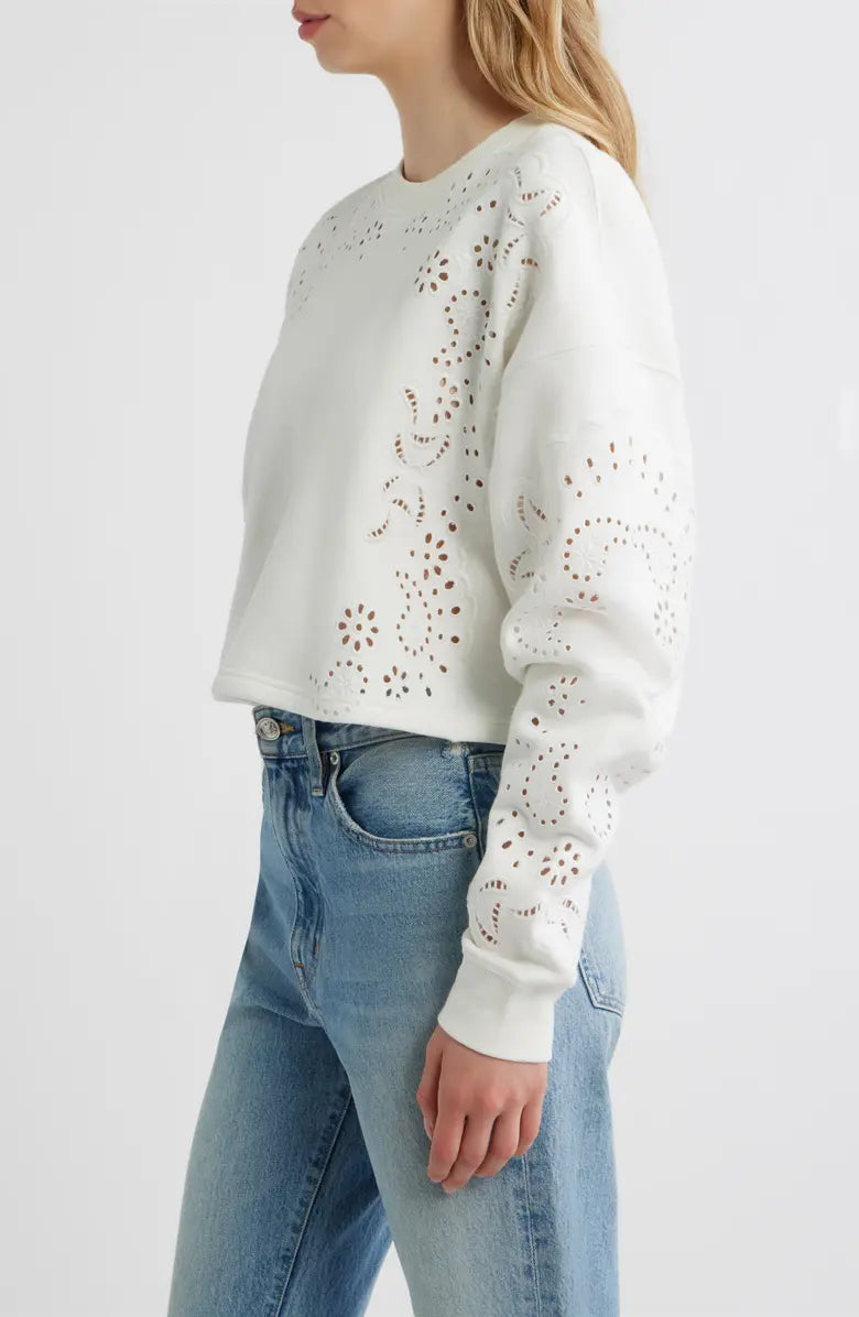 Lalo Eyelet Sweatshirt