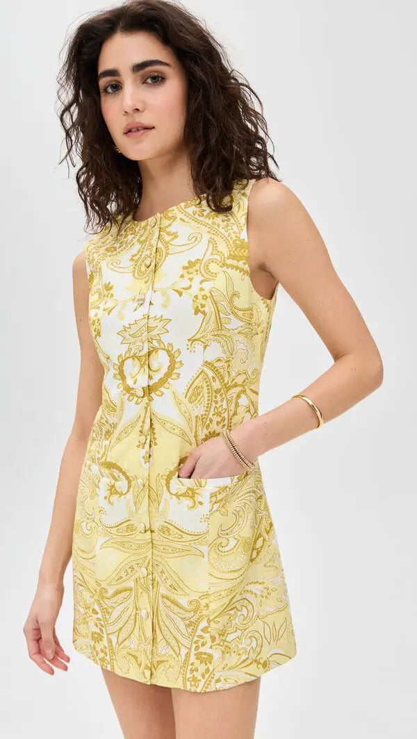 Paisley Shift Tank Dress - Fiza Dress