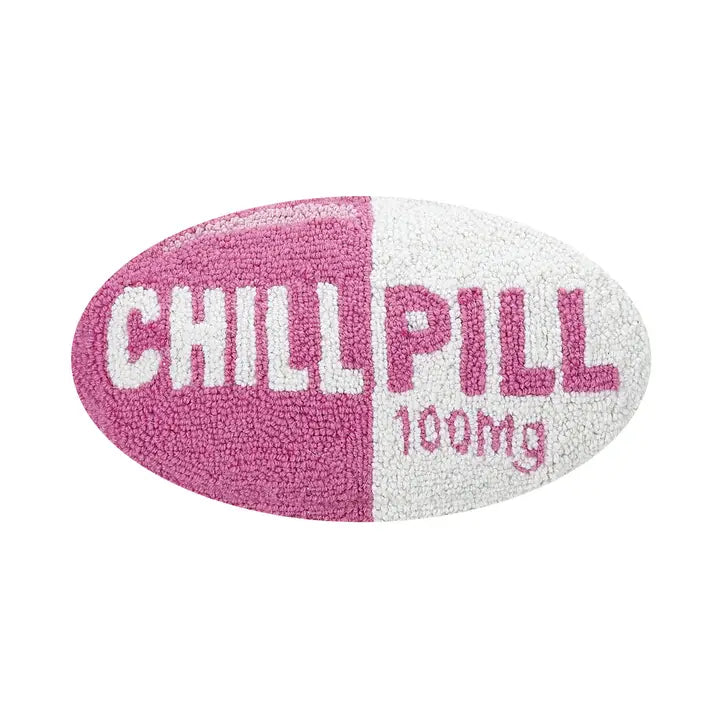 Chill Pill Hot Pink Hook Pillow