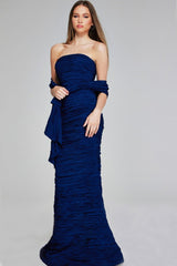 Strapless Textured Mermaid Gown Jovani 40045