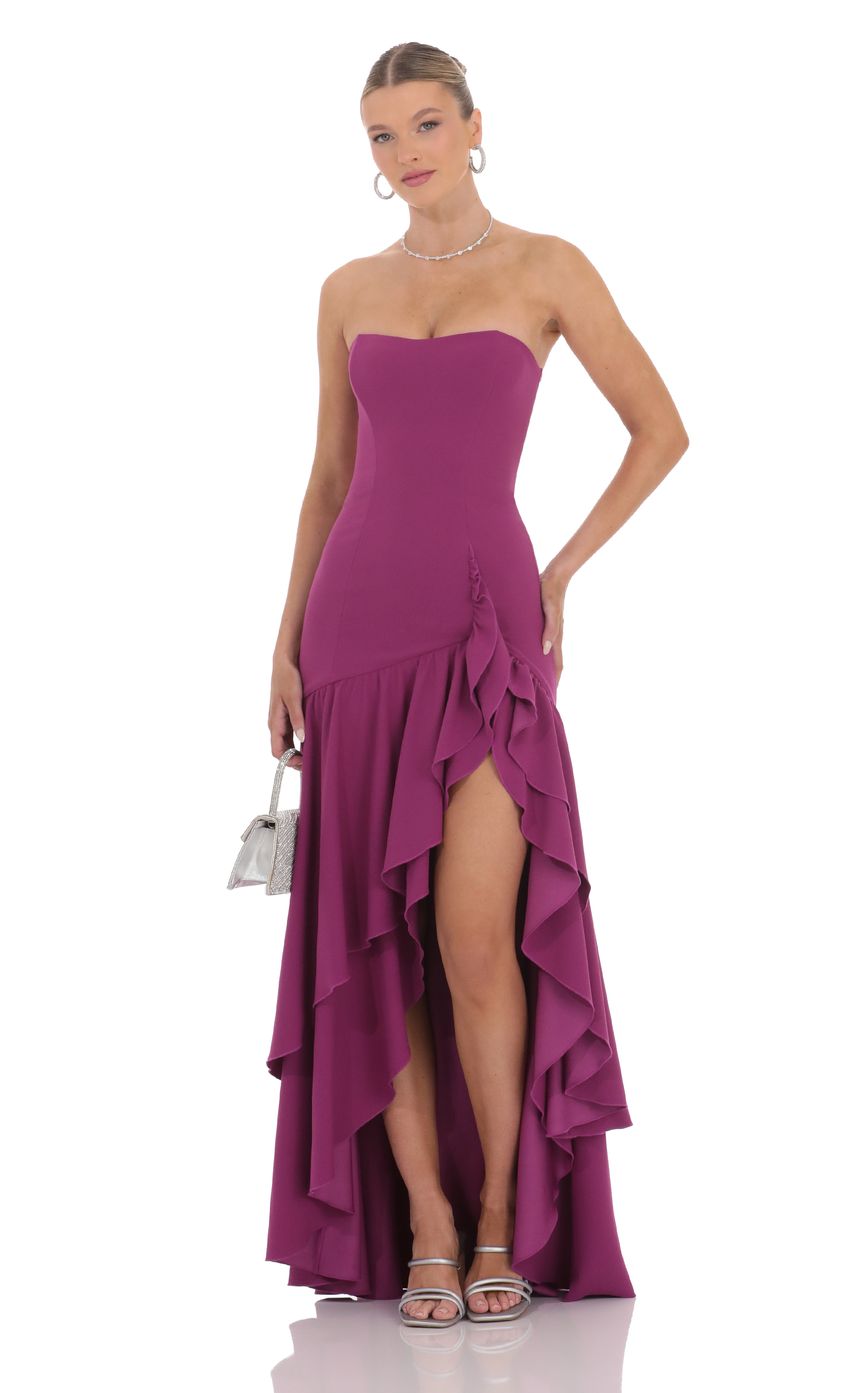 Fishtail Strapless Corset Maxi Dress