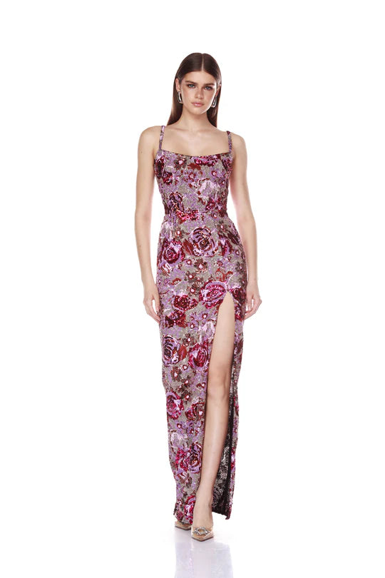 Allegra Pink Multi Maxi Dress