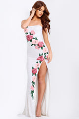 Jovani 46694a Strapless Sequin Floral Gown