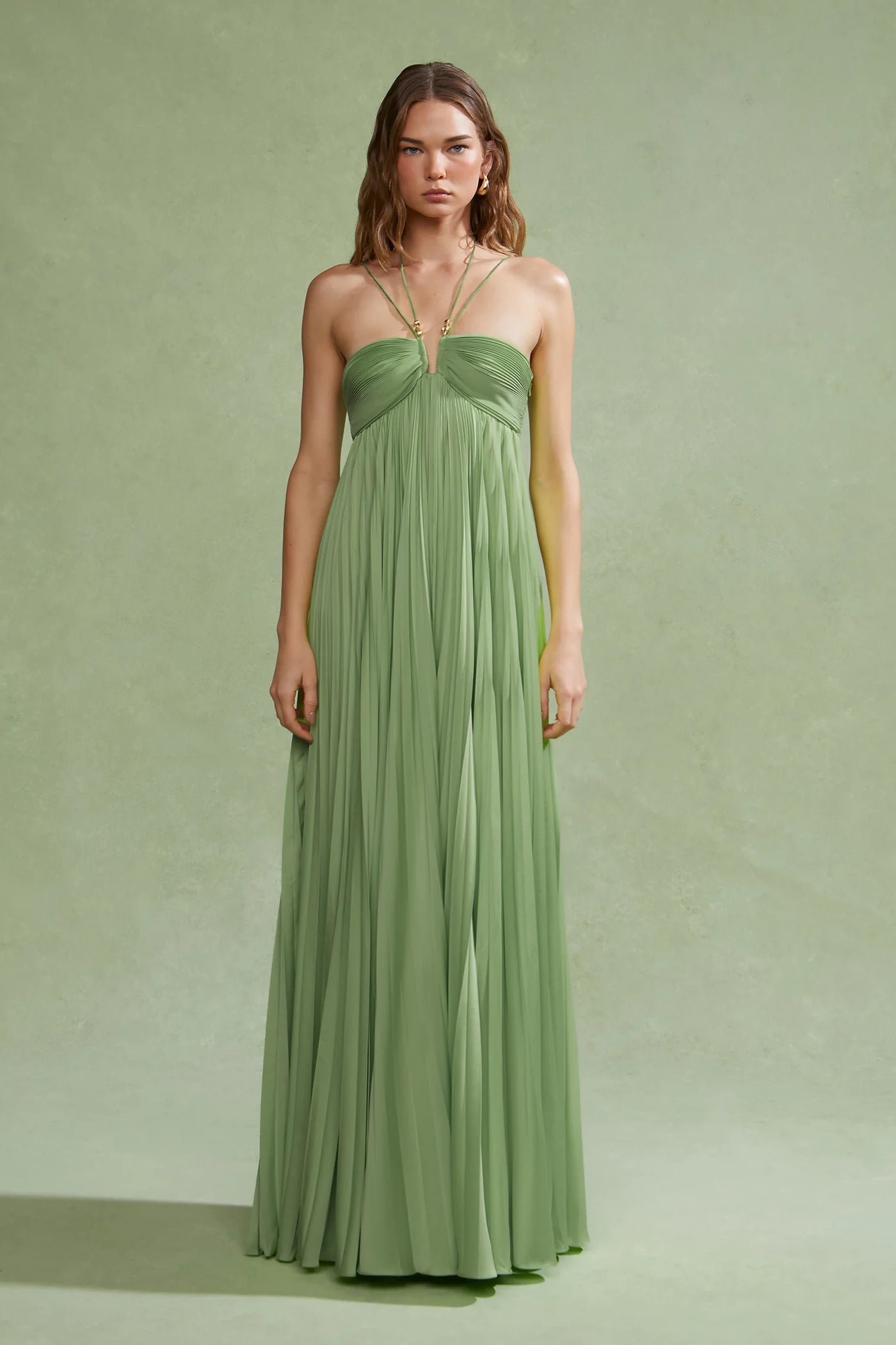 River Pleated Gown