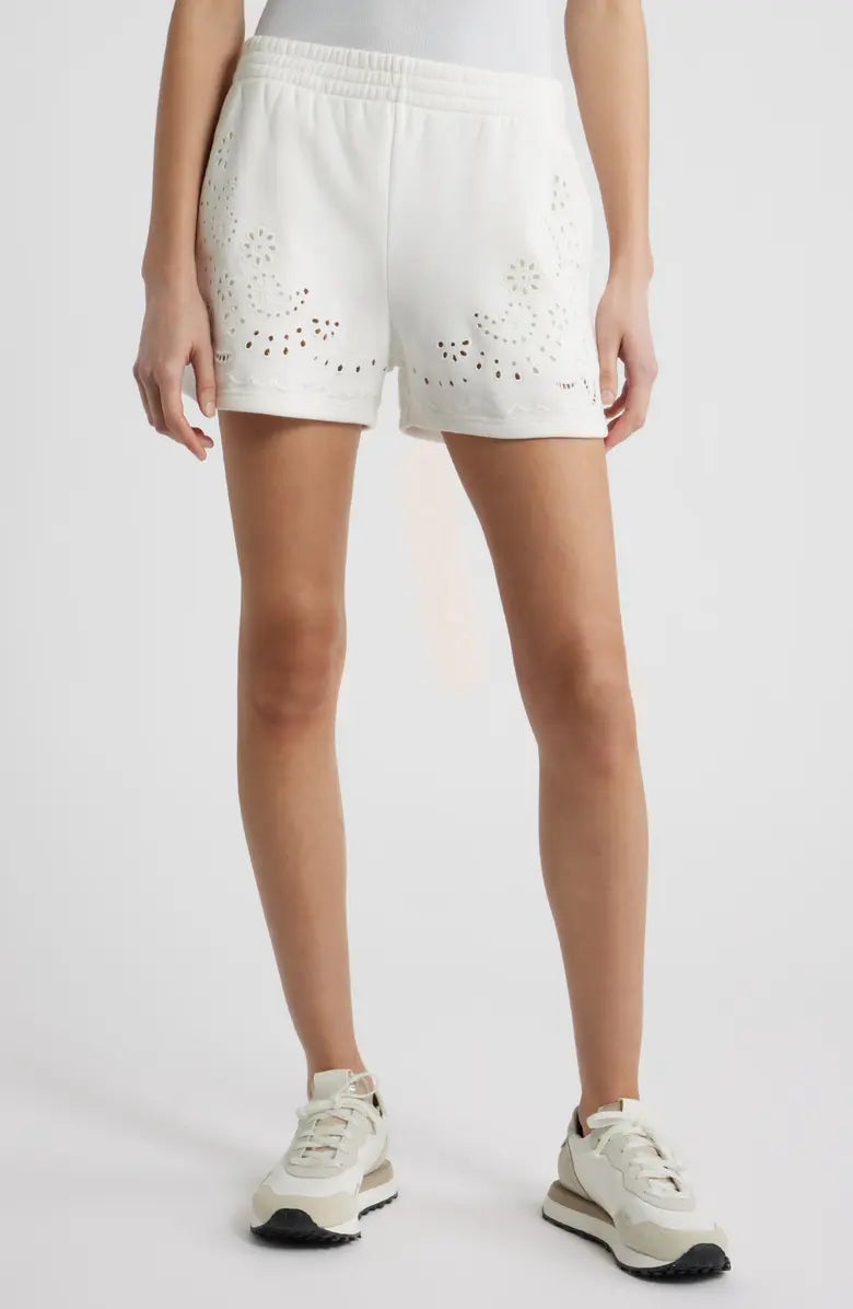 Abrah Eyelet Knit Shorts