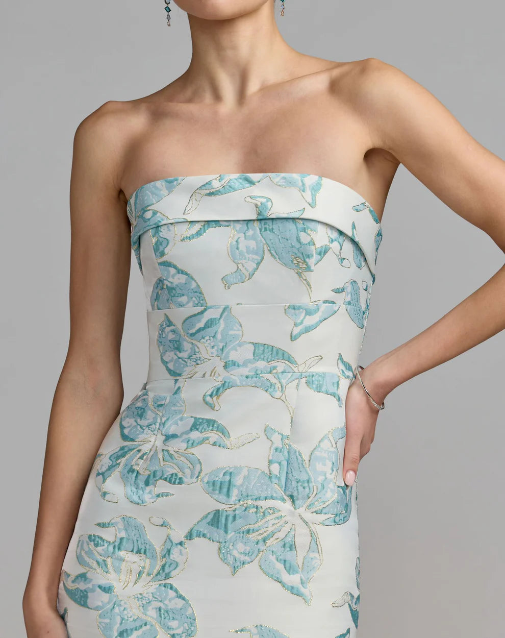 French Blue Midi Dress