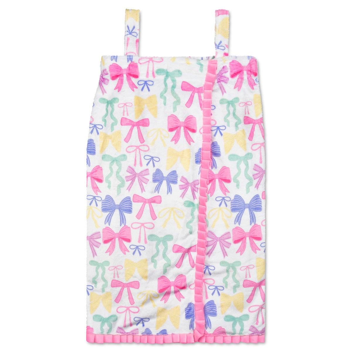 Girls Pretty Bows Plush Spa Wrap