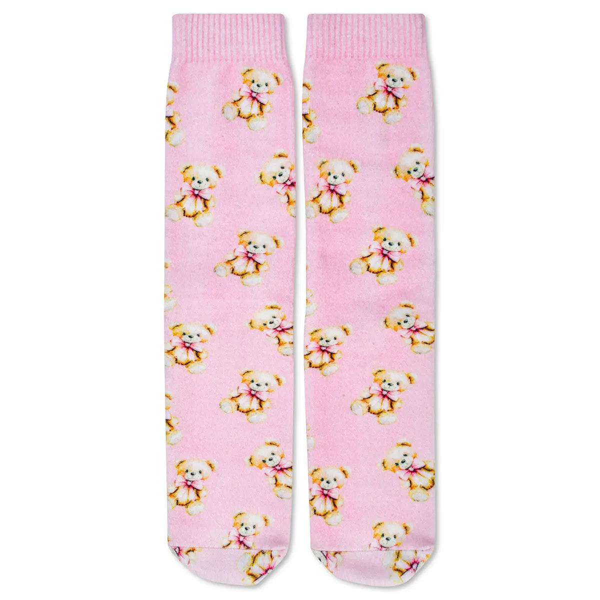 Girls Beary Cute Pink Socks
