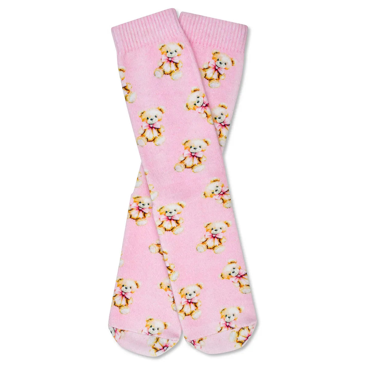 Girls Beary Cute Pink Socks