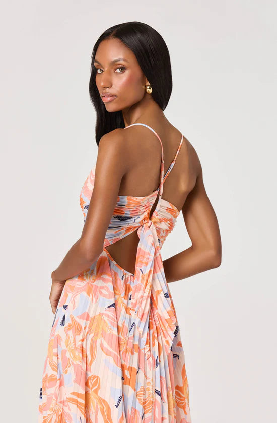 ASTR The Label Blythe Floral Plisse Midi Dress ASTR The Label Blythe Floral Plisse Midi Dress