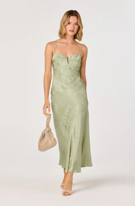 Tyla Satin Bias-Cut Maxi Dress