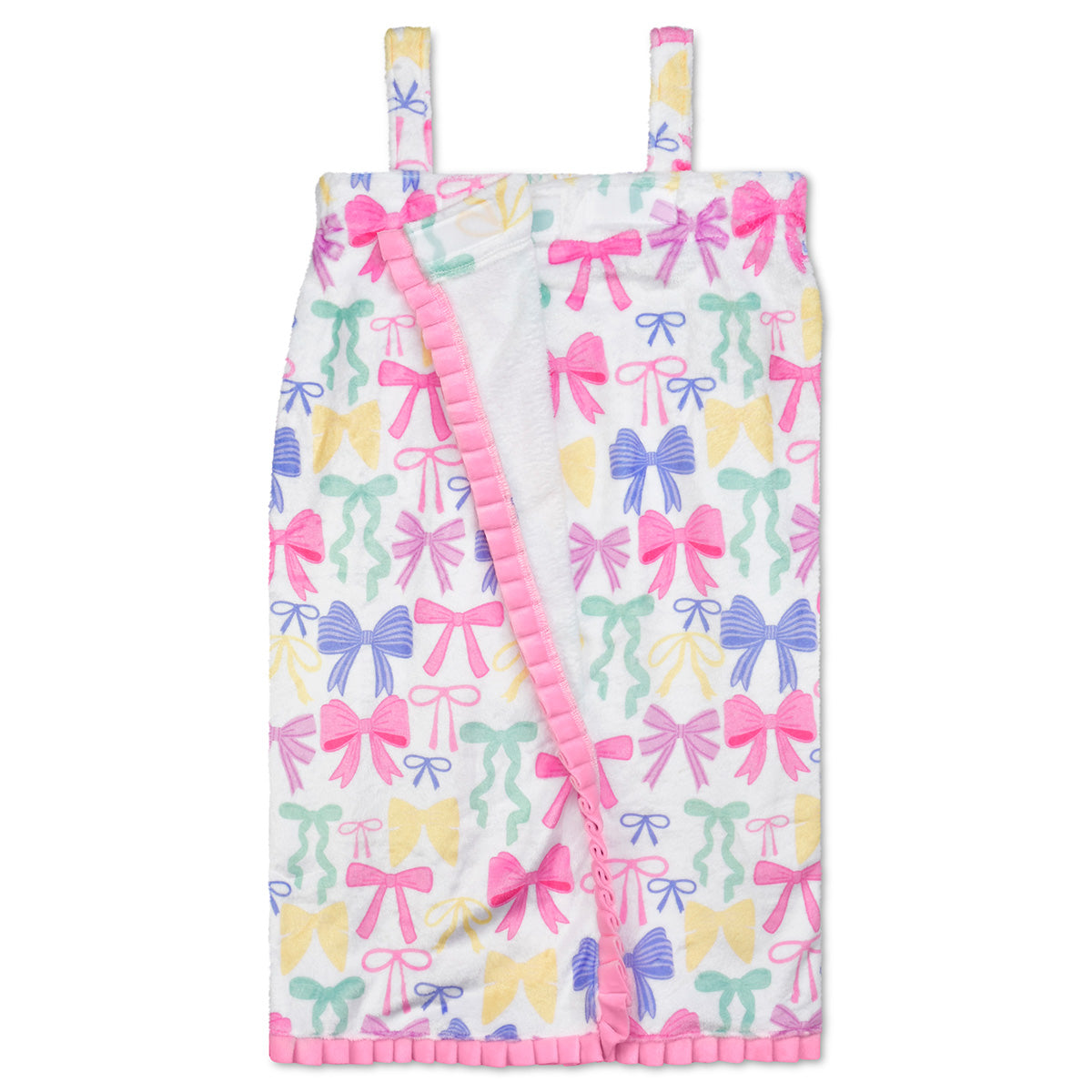 Girls Pretty Bows Plush Spa Wrap