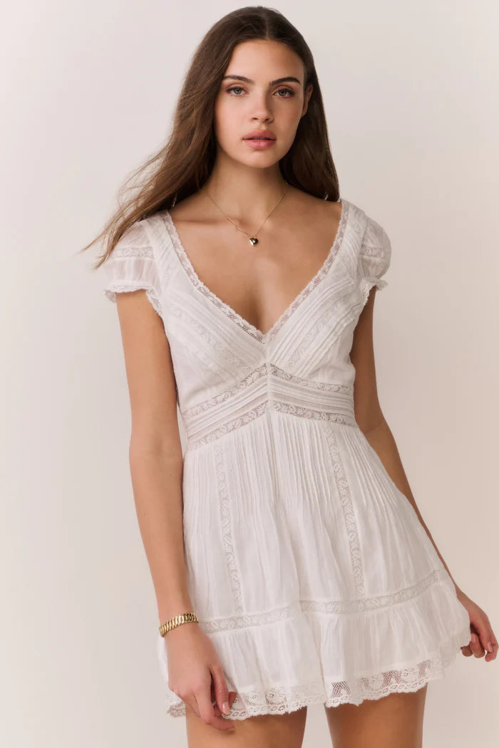 Edena Cotton Victorian Mini Dress