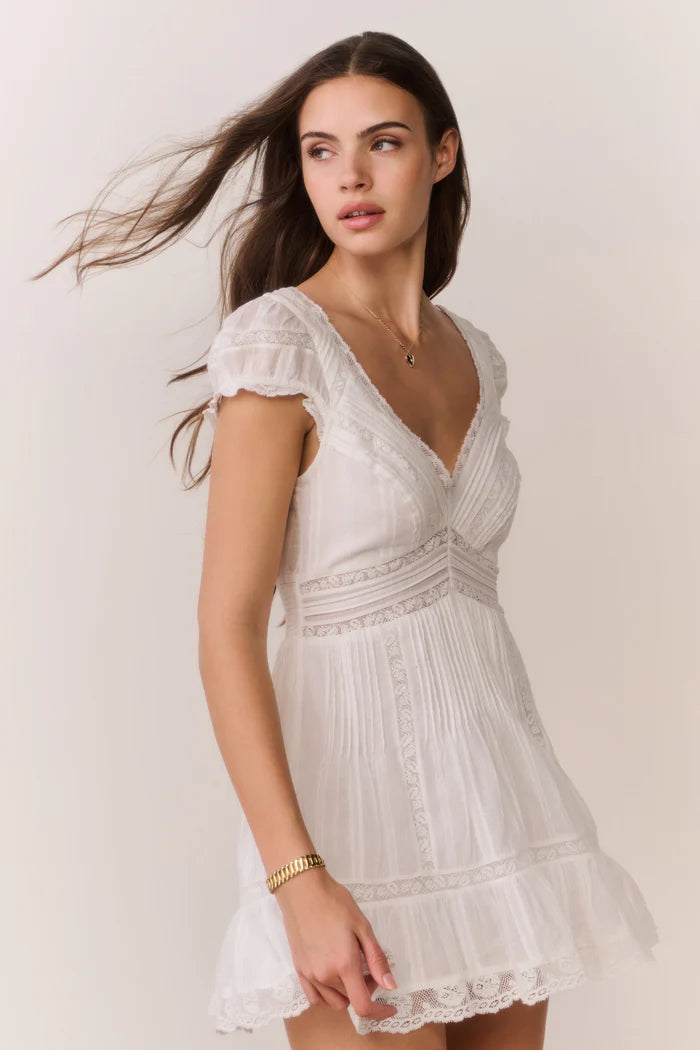 Edena Cotton Victorian Mini Dress