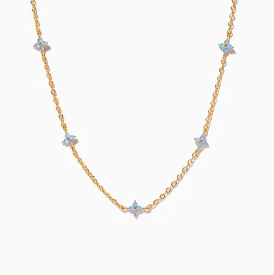 Blue Blossom Love Necklace