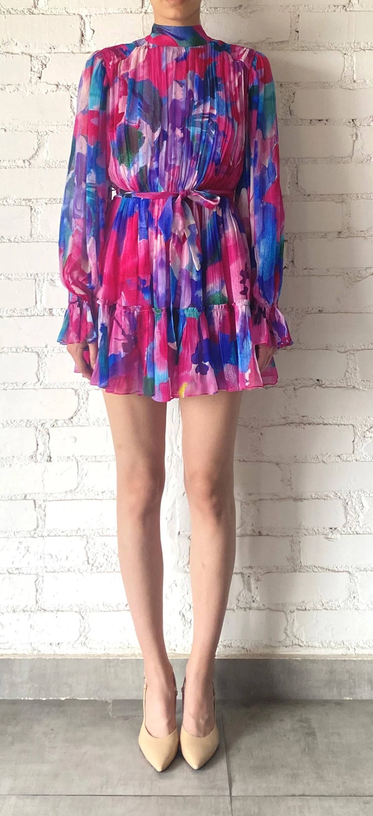 Vesa Dress with Tie Up Belt