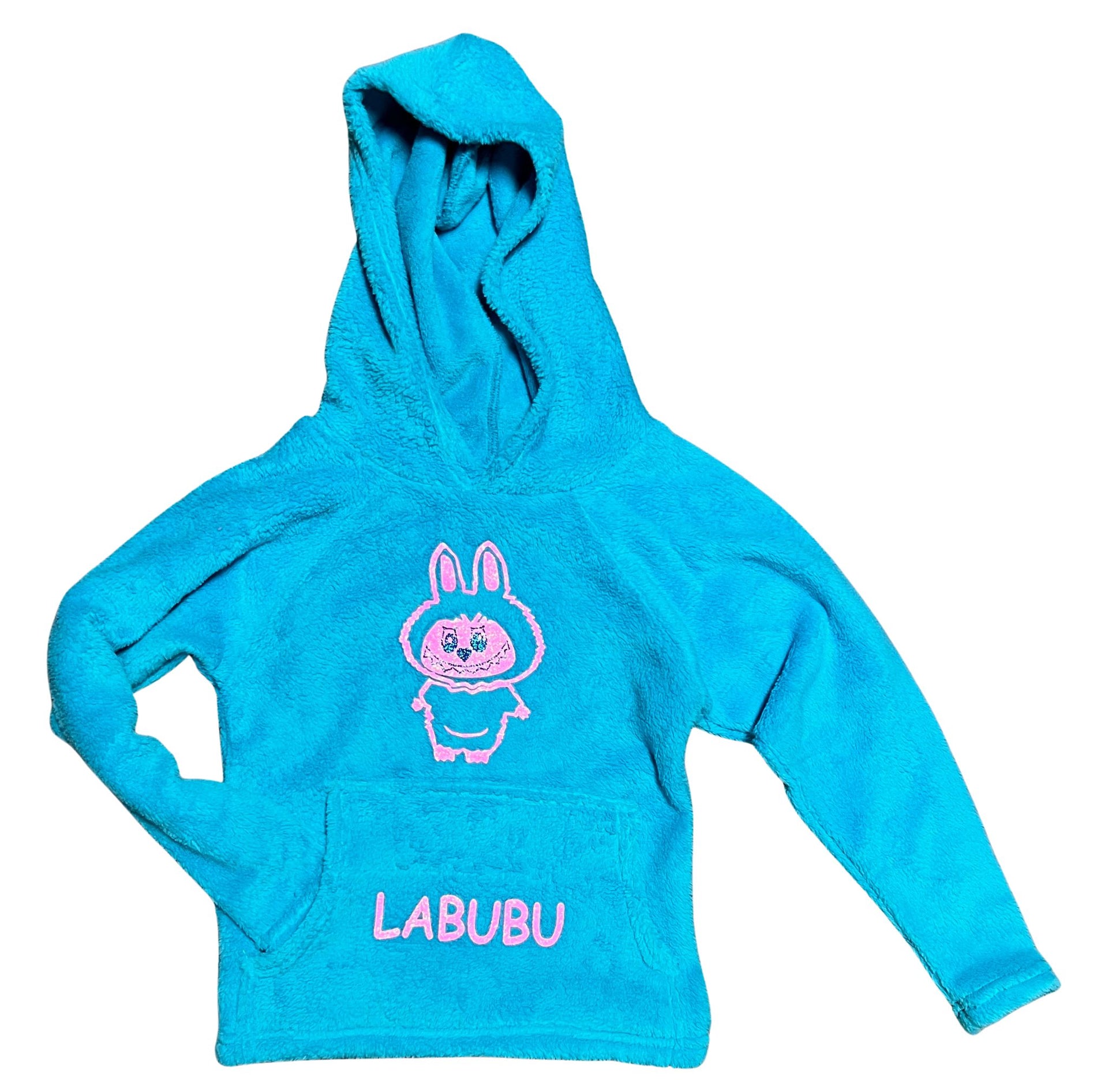 Girls Turquoise 'Labubu' Hoodie