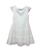 Girls White Tweed Dress
