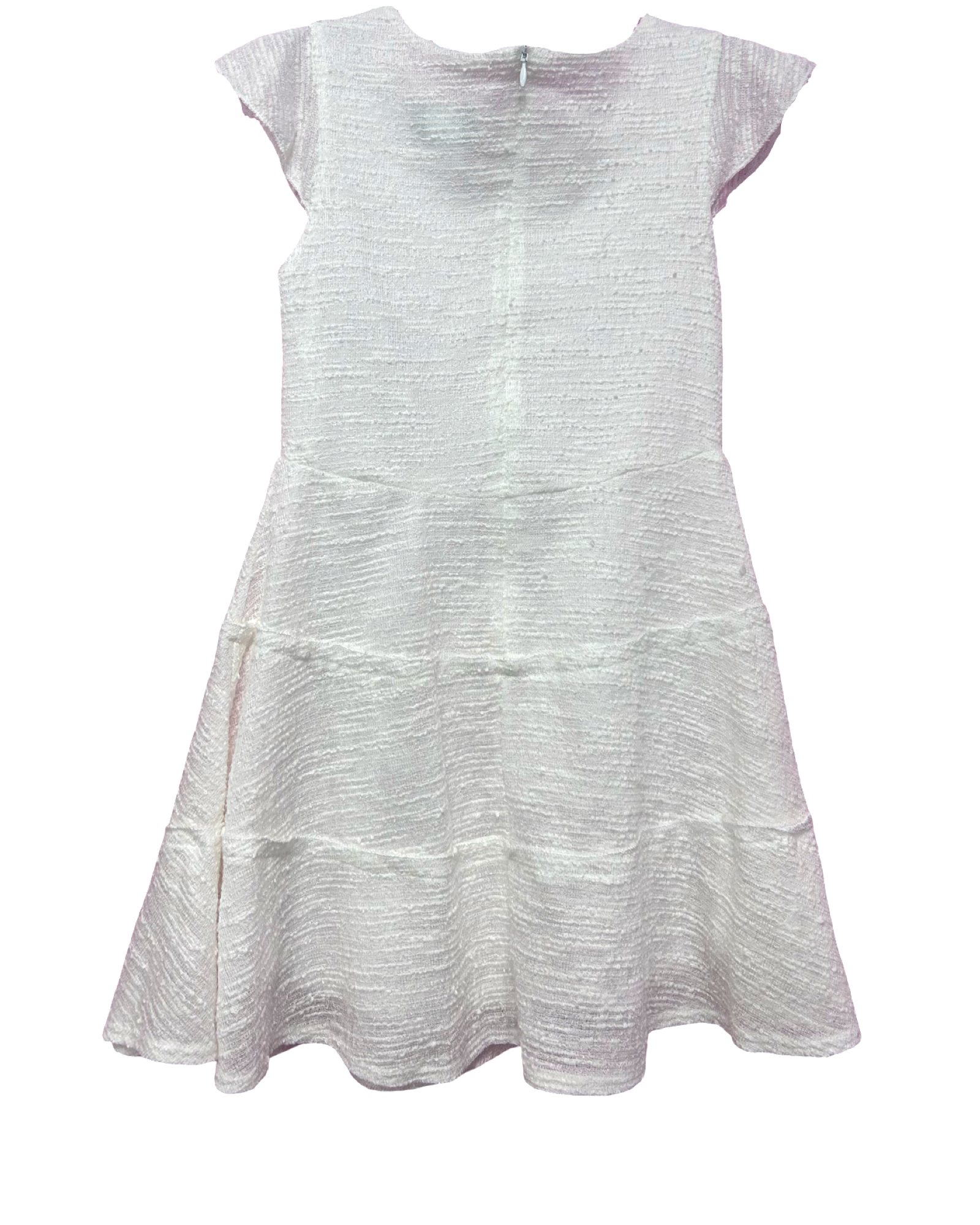 Girls White Tweed Dress